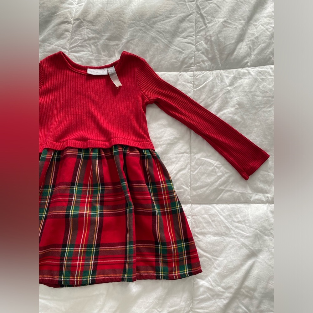 3T girls dress long sleeve The Children’s Place holiday winter classic tartan - Picture 4 of 14